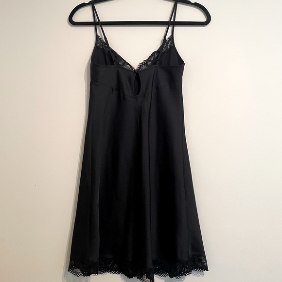 (SOLD) Black Slip Dress (XS) - Picture 3 of 4